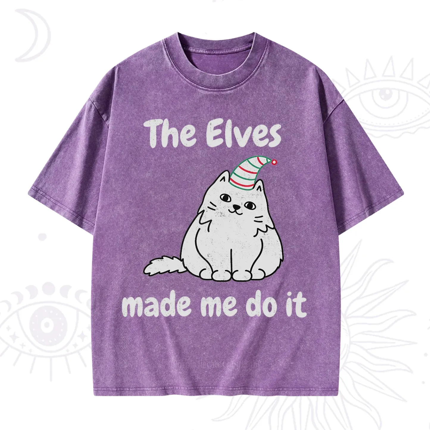 Purplehecate The Elves Made Me Do It Christmas Washed T-Shirt