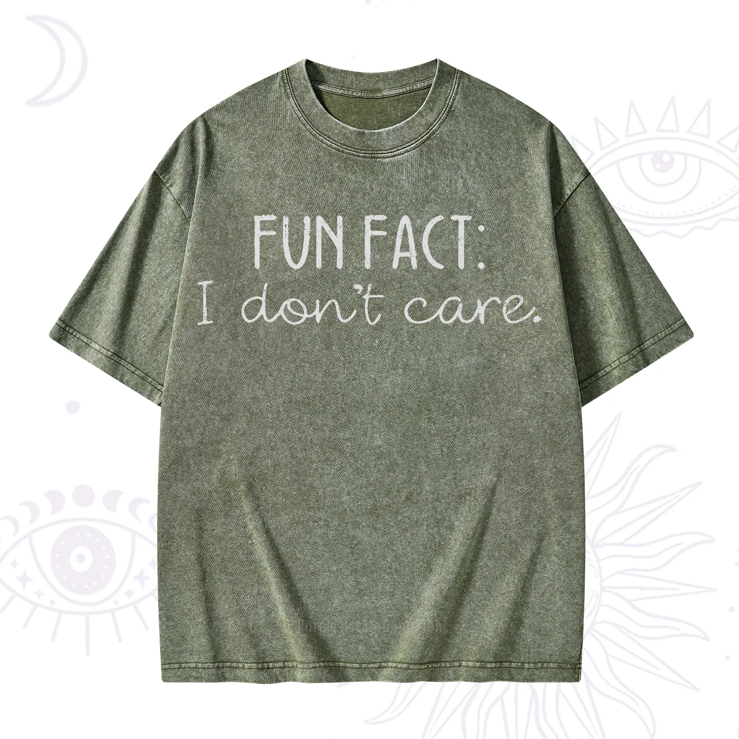 Purplehecate I Don't Care Sarcastic Washed T-Shirt