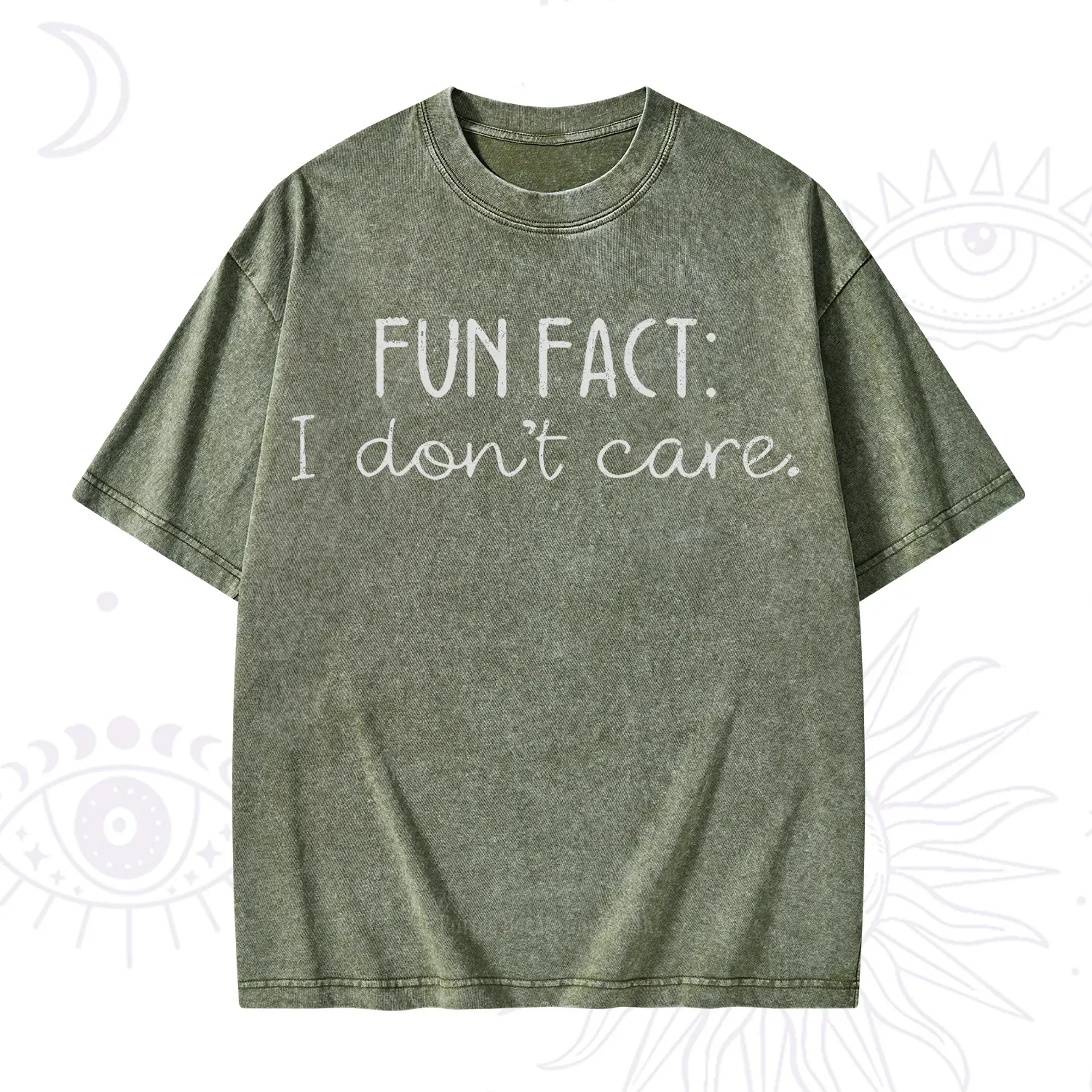 Purplehecate I Don't Care Sarcastic Washed T-Shirt
