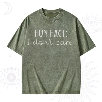 Purplehecate I Don't Care Sarcastic Washed T-Shirt