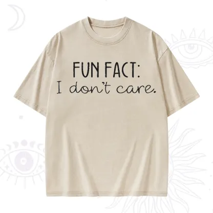Purplehecate I Don't Care Sarcastic Washed T-Shirt
