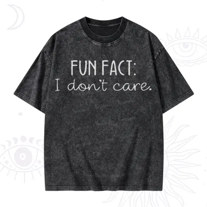 Purplehecate I Don't Care Sarcastic Washed T-Shirt