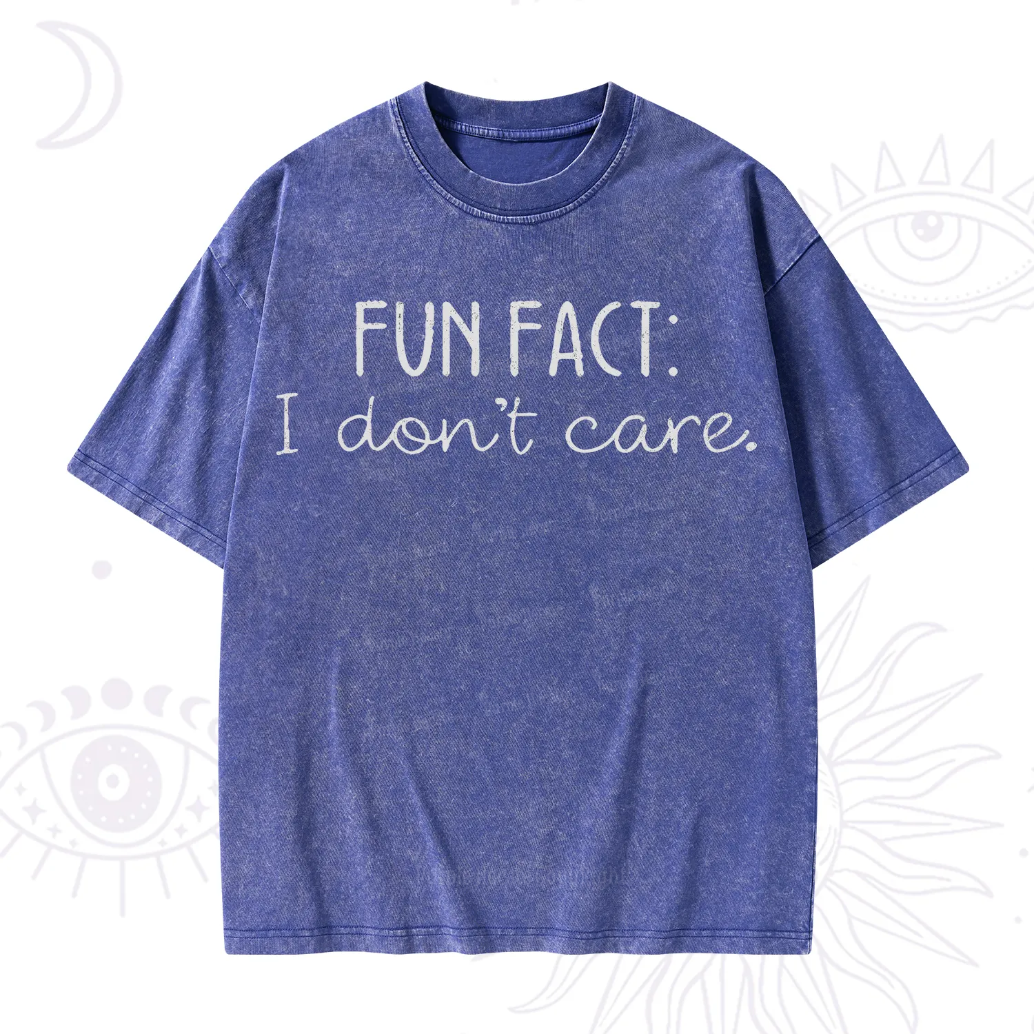 Purplehecate I Don't Care Sarcastic Washed T-Shirt