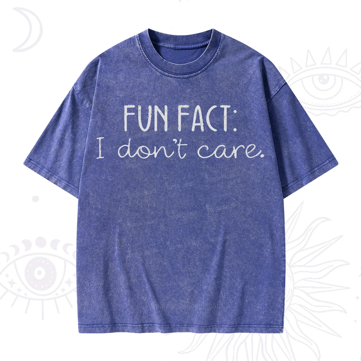 Purplehecate I Don't Care Sarcastic Washed T-Shirt