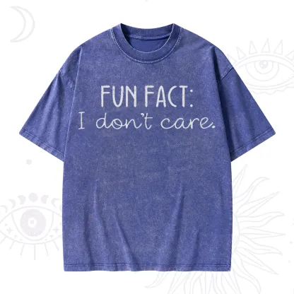 Purplehecate I Don't Care Sarcastic Washed T-Shirt