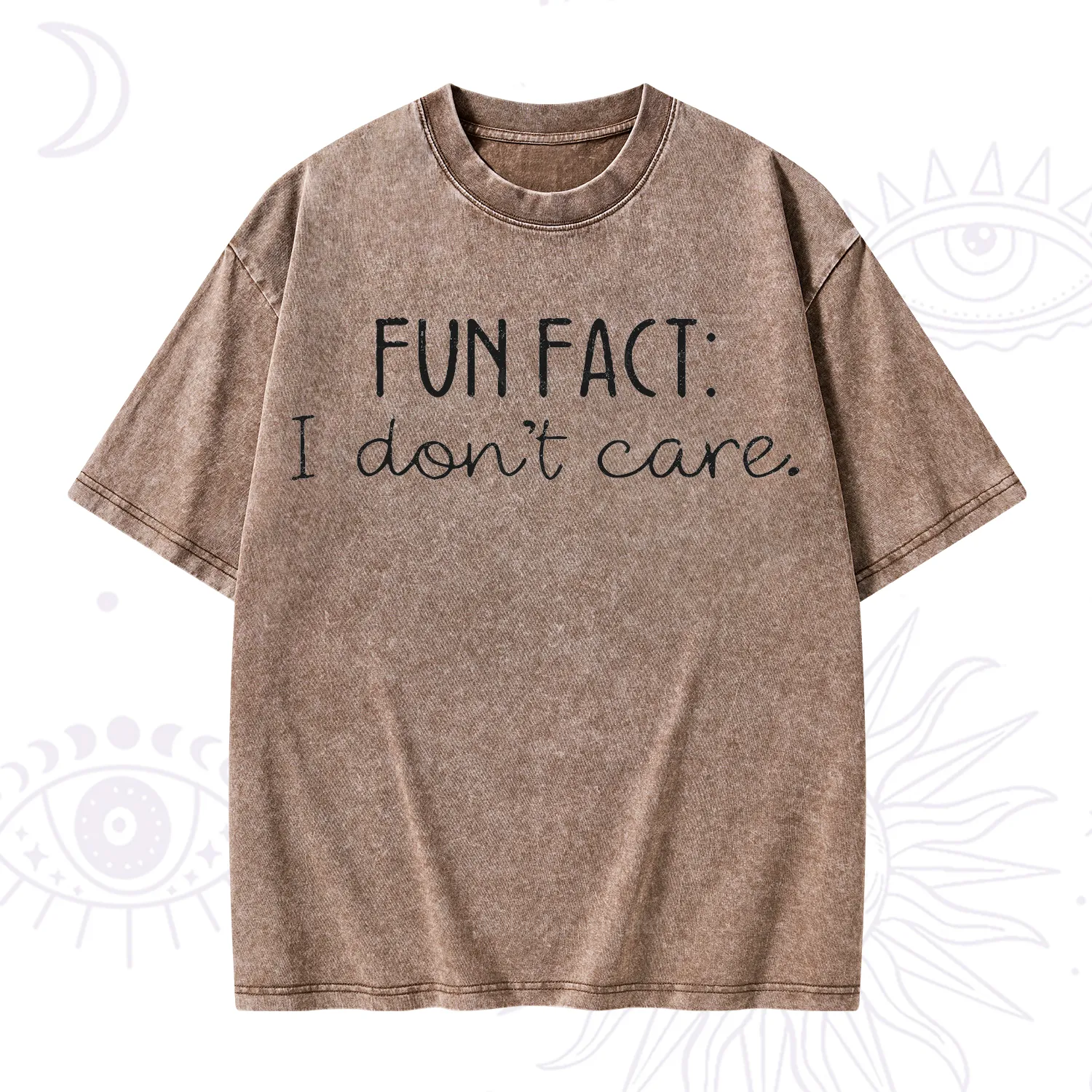 Purplehecate I Don't Care Sarcastic Washed T-Shirt