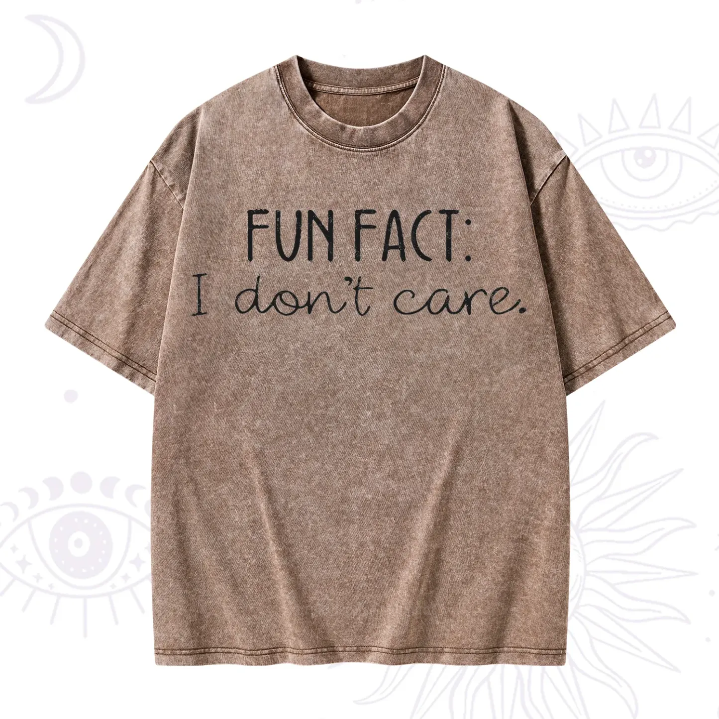Purplehecate I Don't Care Sarcastic Washed T-Shirt