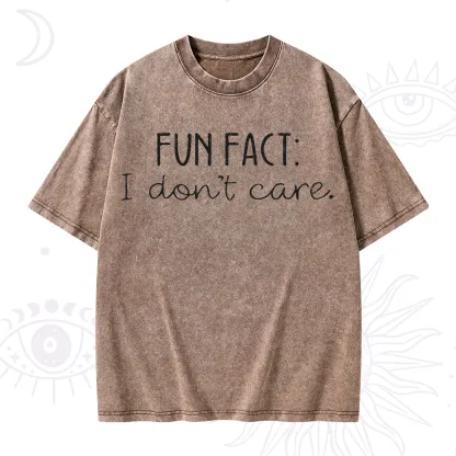 Purplehecate I Don't Care Sarcastic Washed T-Shirt