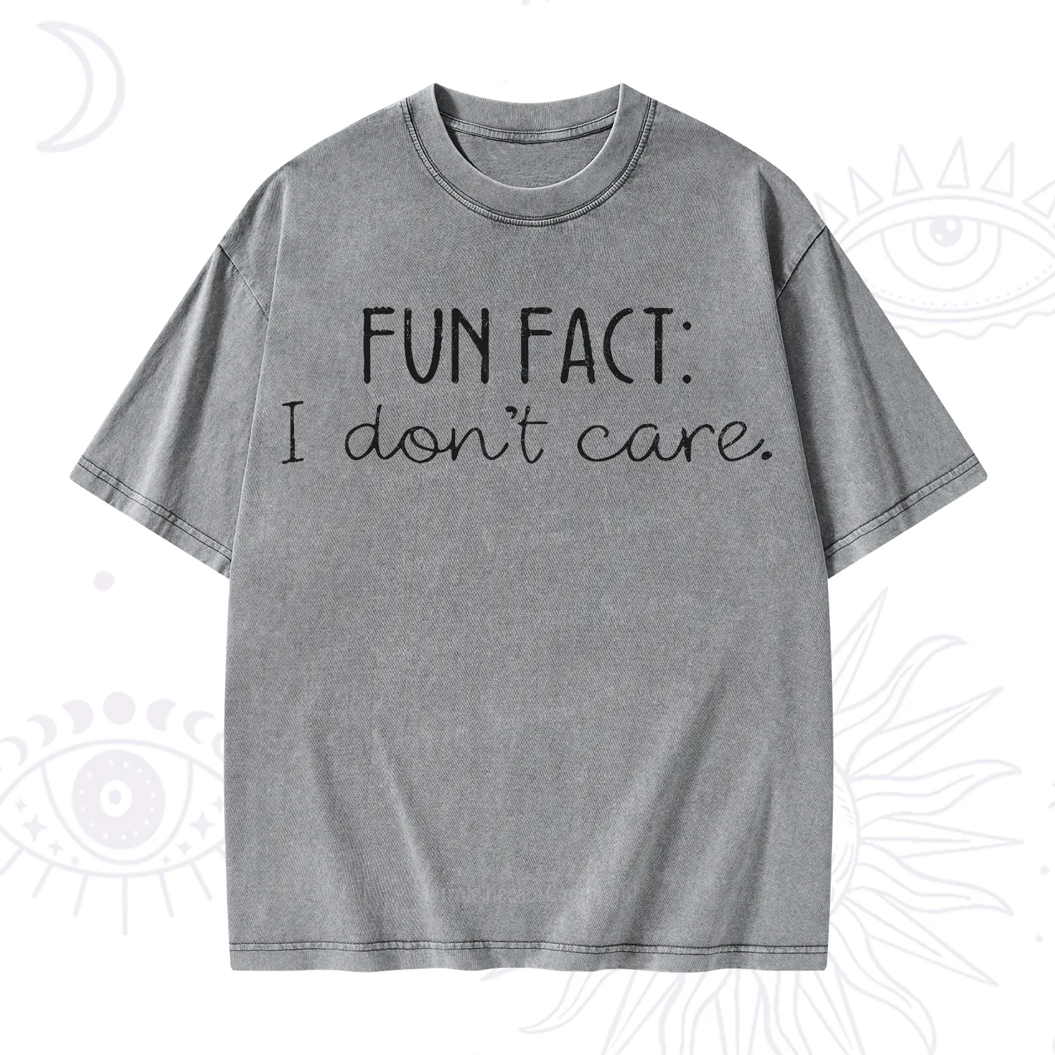 Purplehecate I Don't Care Sarcastic Washed T-Shirt