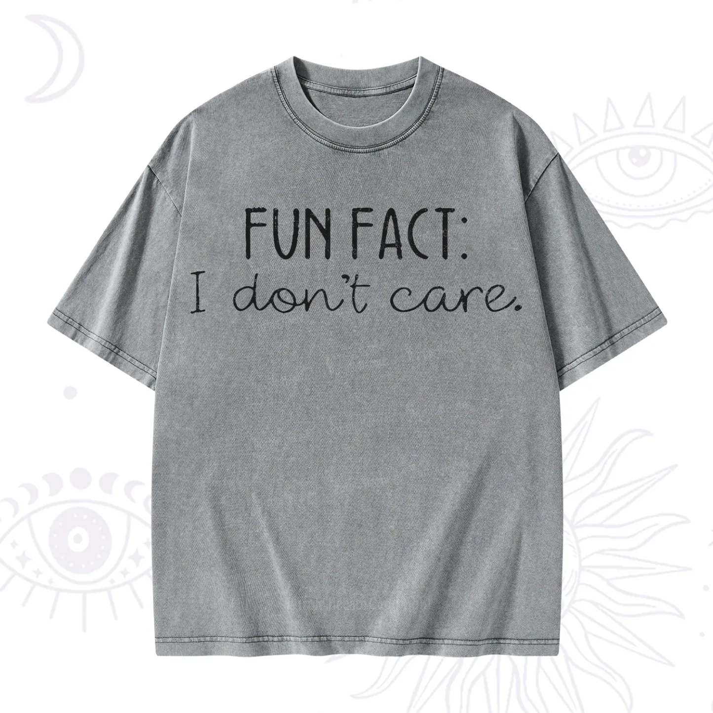 Purplehecate I Don't Care Sarcastic Washed T-Shirt