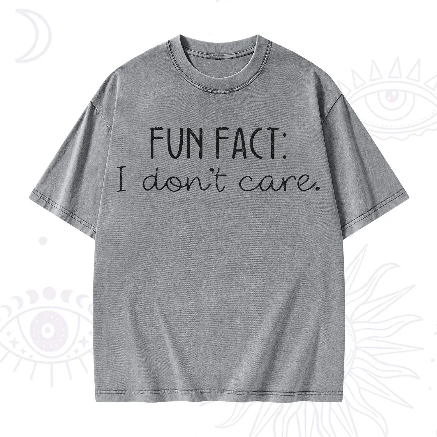 Purplehecate I Don't Care Sarcastic Washed T-Shirt