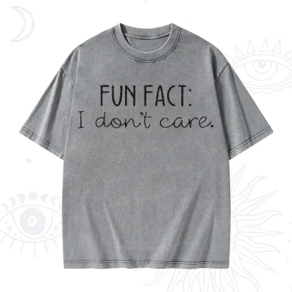 Purplehecate I Don't Care Sarcastic Washed T-Shirt