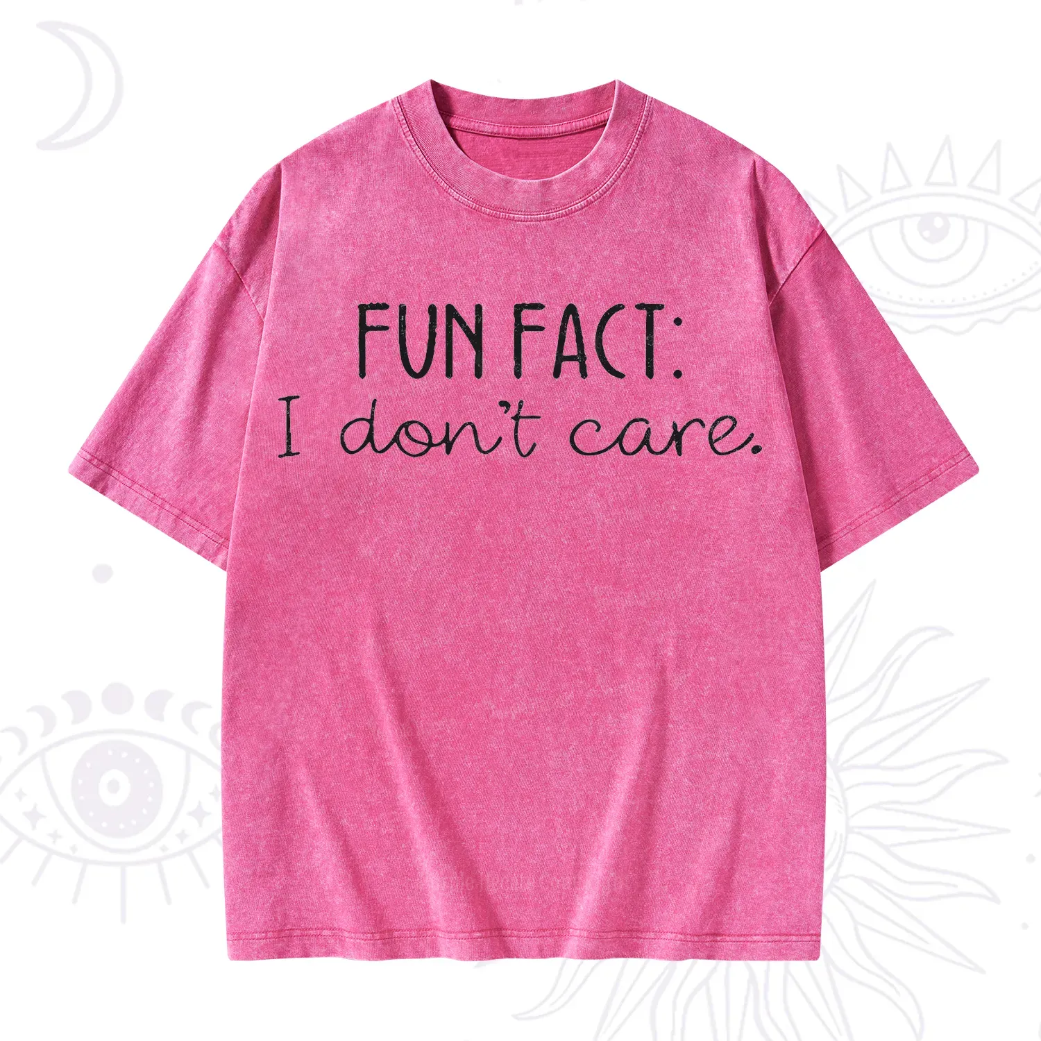 Purplehecate I Don't Care Sarcastic Washed T-Shirt