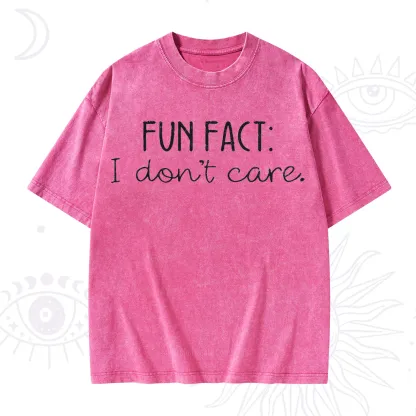 Purplehecate I Don't Care Sarcastic Washed T-Shirt