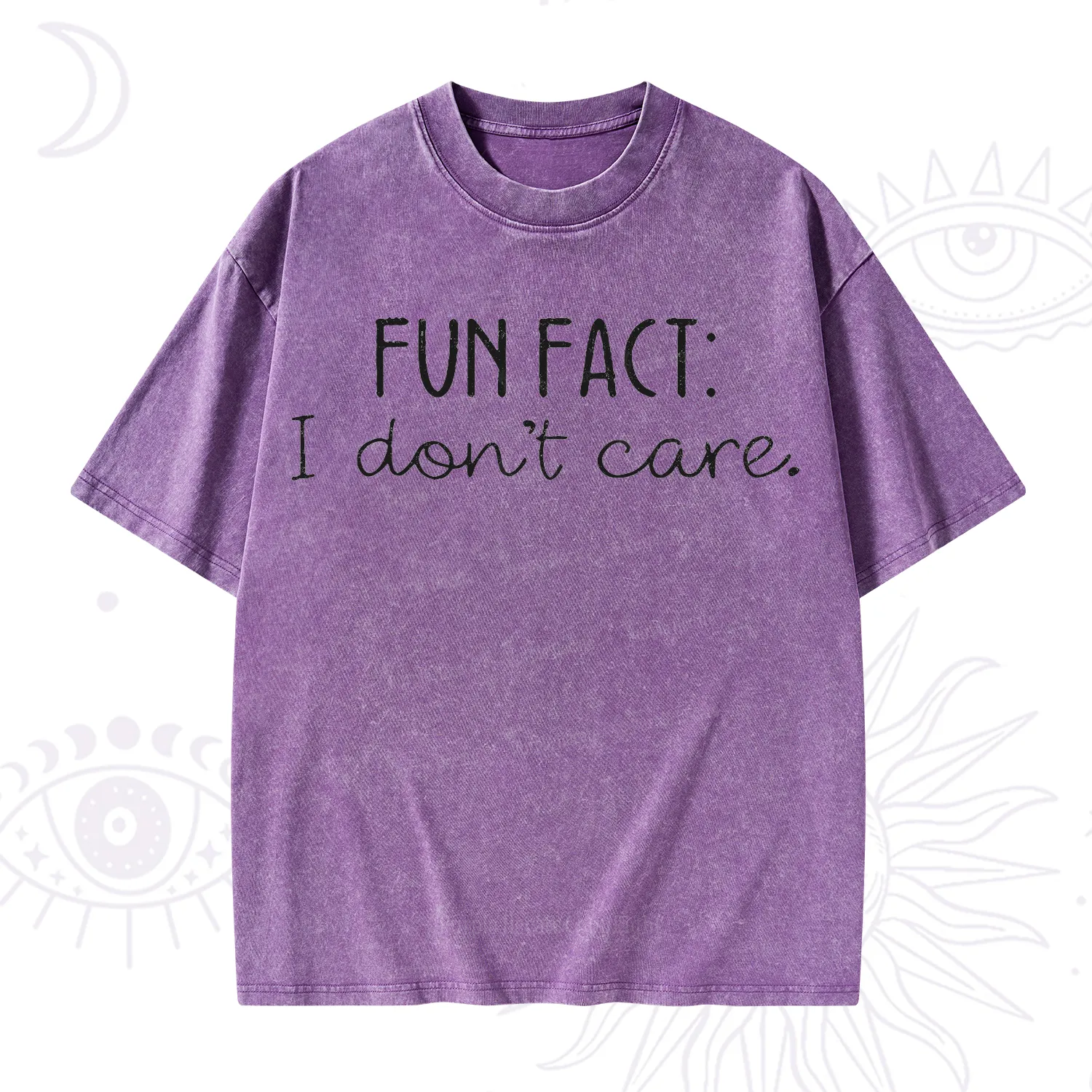 Purplehecate I Don't Care Sarcastic Washed T-Shirt