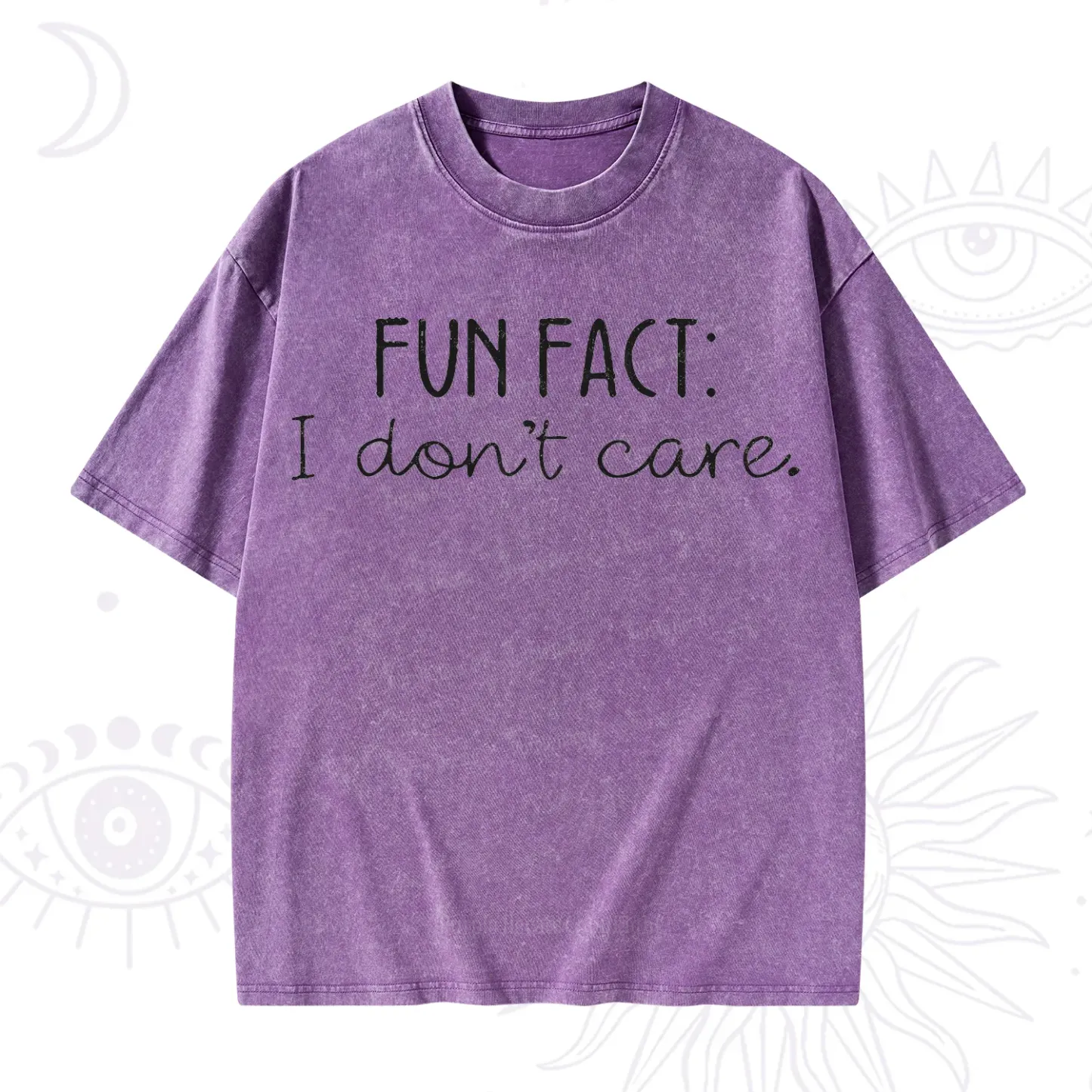 Purplehecate I Don't Care Sarcastic Washed T-Shirt