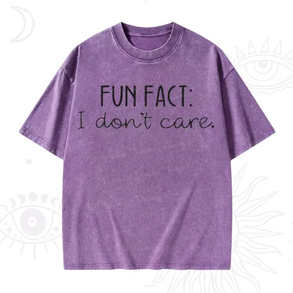 Purplehecate I Don't Care Sarcastic Washed T-Shirt