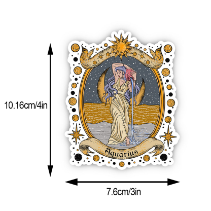 Purplehecate Celestial Aquarius Zodiac Sticker
