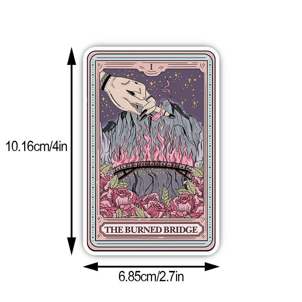 Purplehecate The Burned Bridge Tarot Sticker
