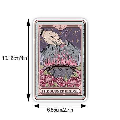 Purplehecate The Burned Bridge Tarot Sticker