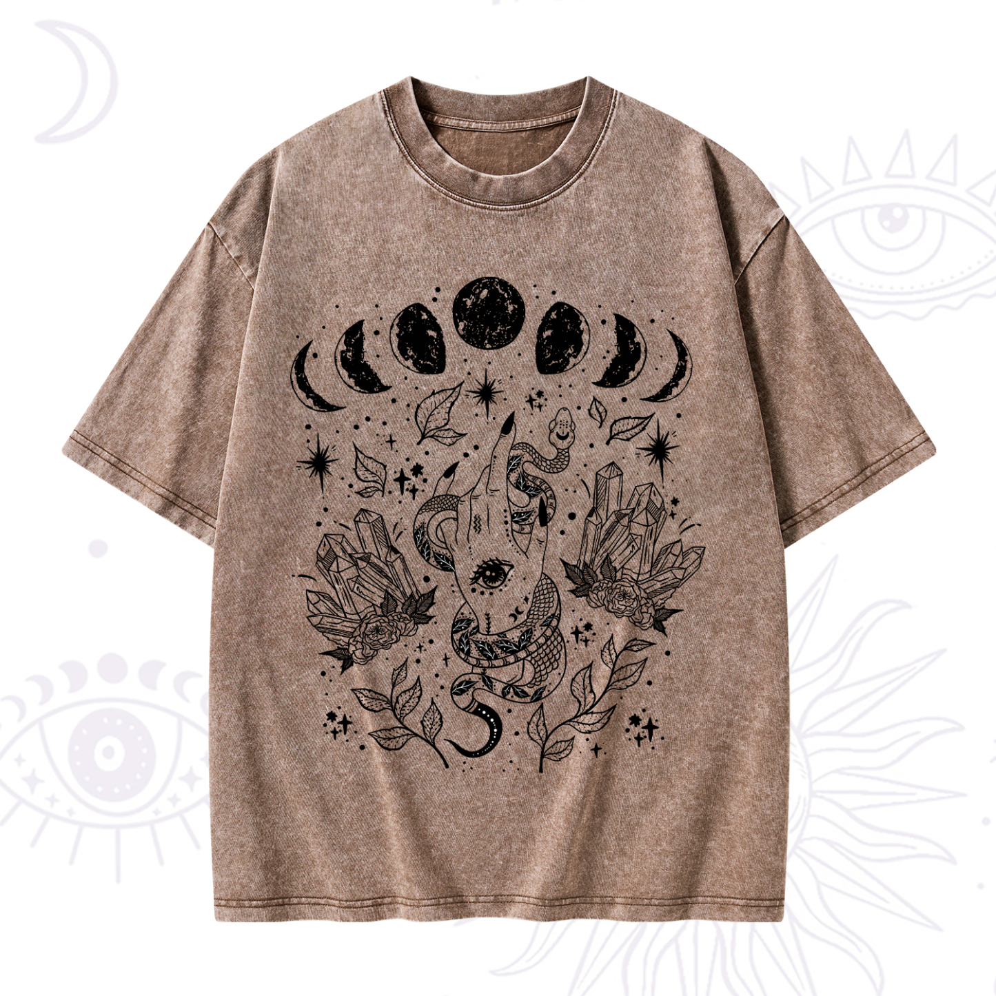 Purplehecate Reach For The Moon Washed T-Shirt