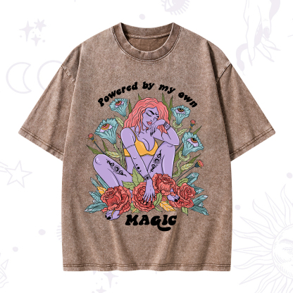 Purplehecate Powered By My Own Magic Washed T-Shirt