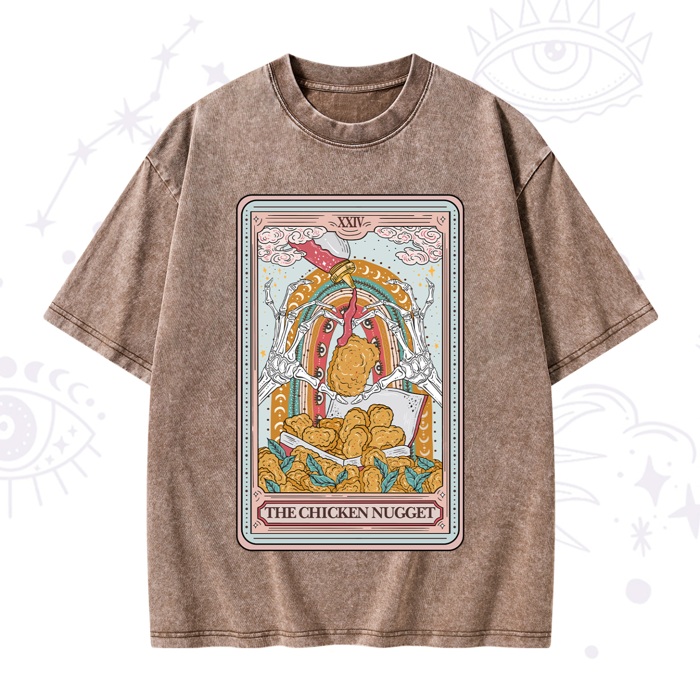Purplehecate The Chicken Nugget Tarot Washed T-Shirt