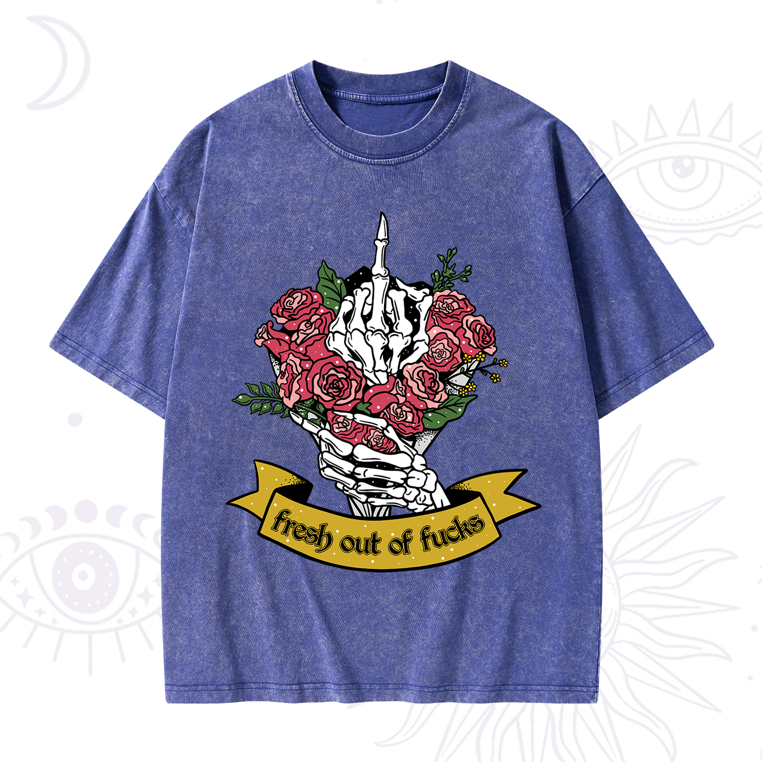 Purplehecate Fresh Out Of Fucks Washed T-Shirt