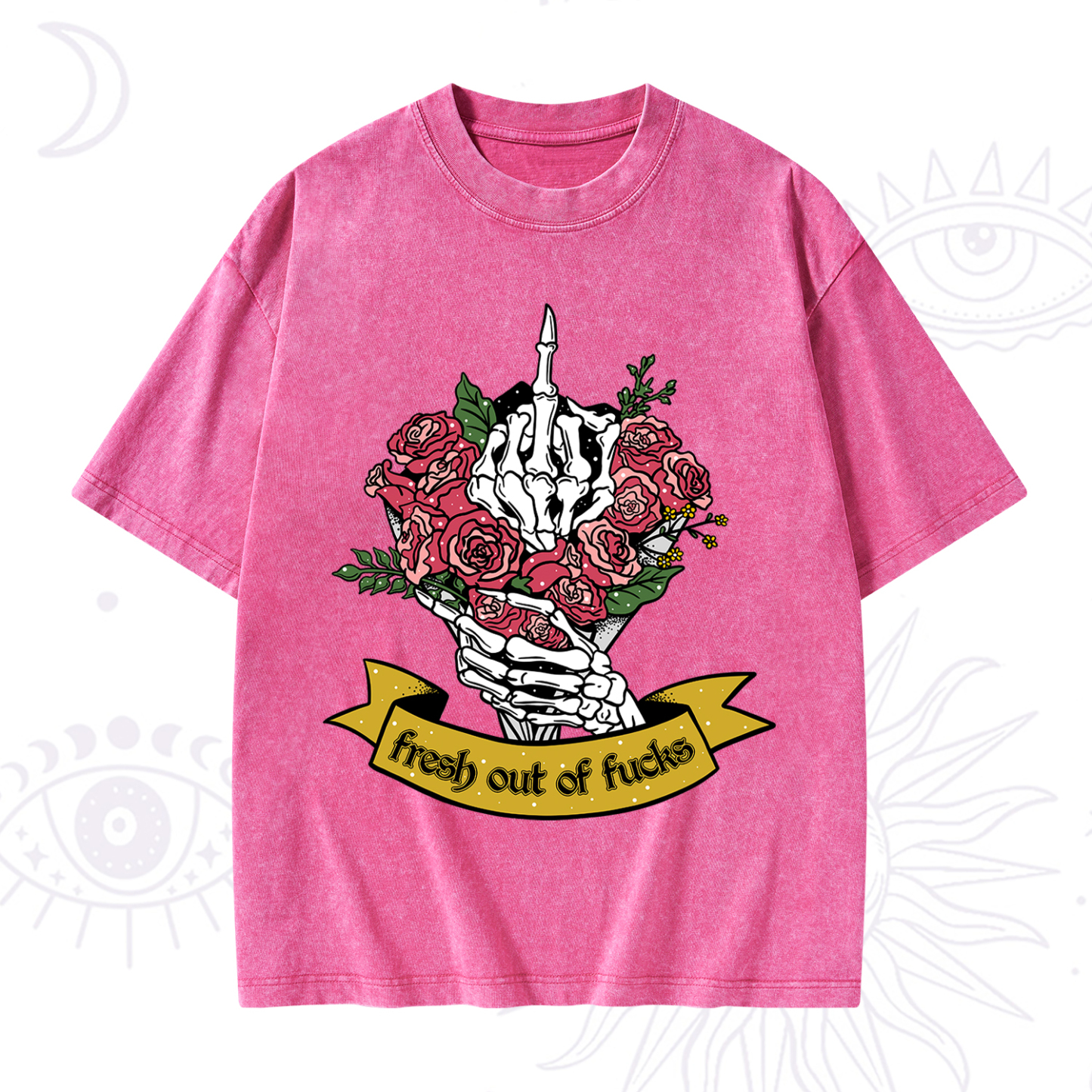 Purplehecate Fresh Out Of Fucks Washed T-Shirt