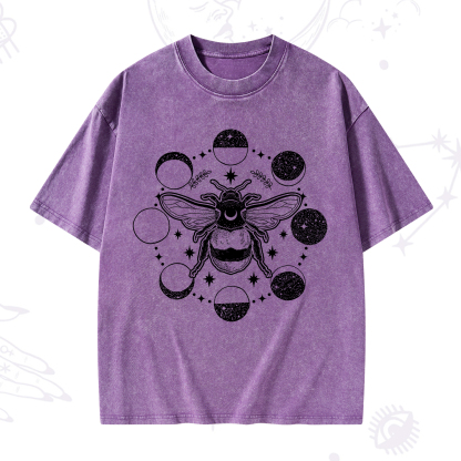Purplehecate Moon Bee Washed T-Shirt