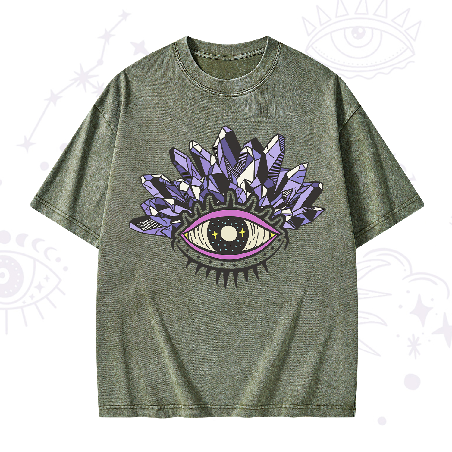 Purplehecate Crystal Eye Washed T-Shirt