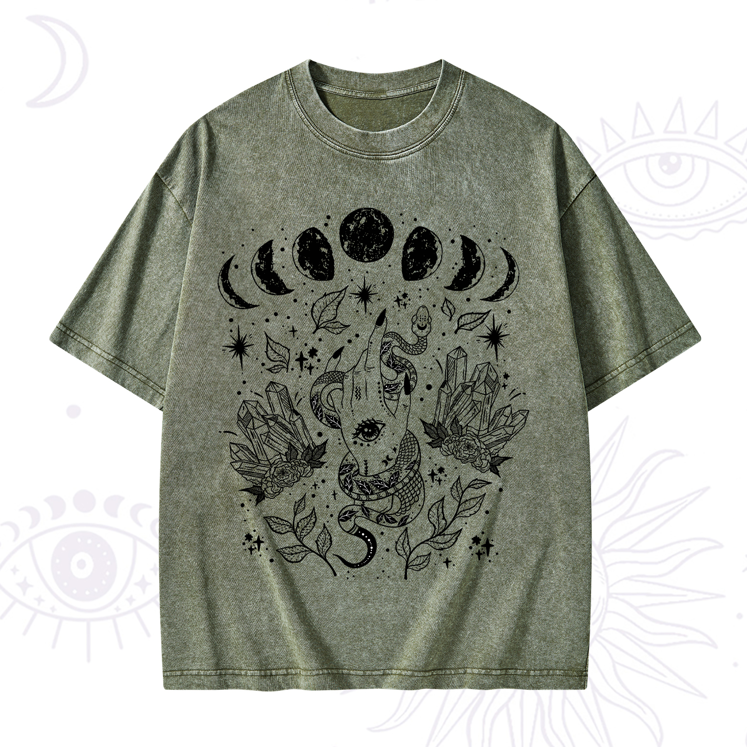 Purplehecate Reach For The Moon Washed T-Shirt