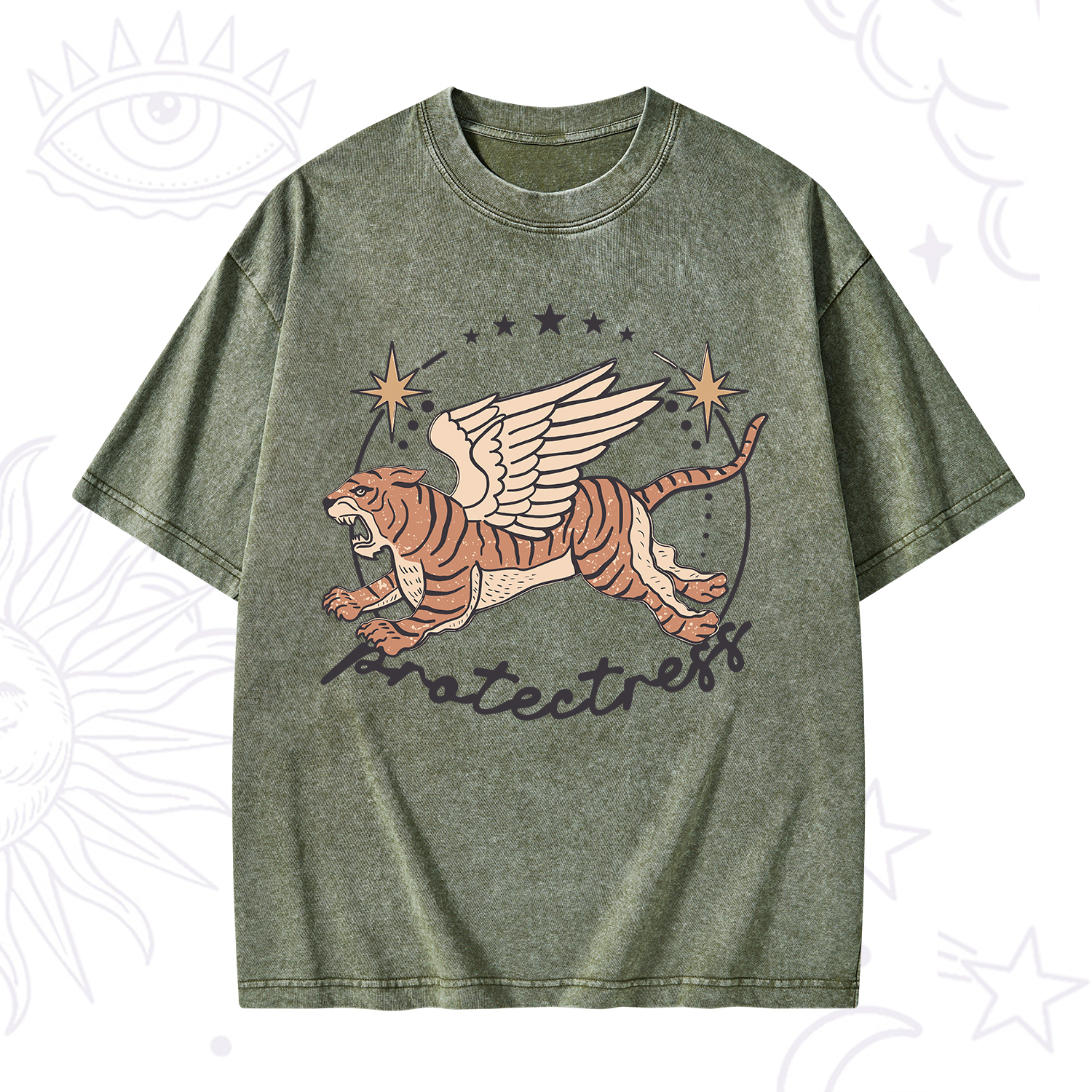 Purplehecate Protectress Washed T-Shirt