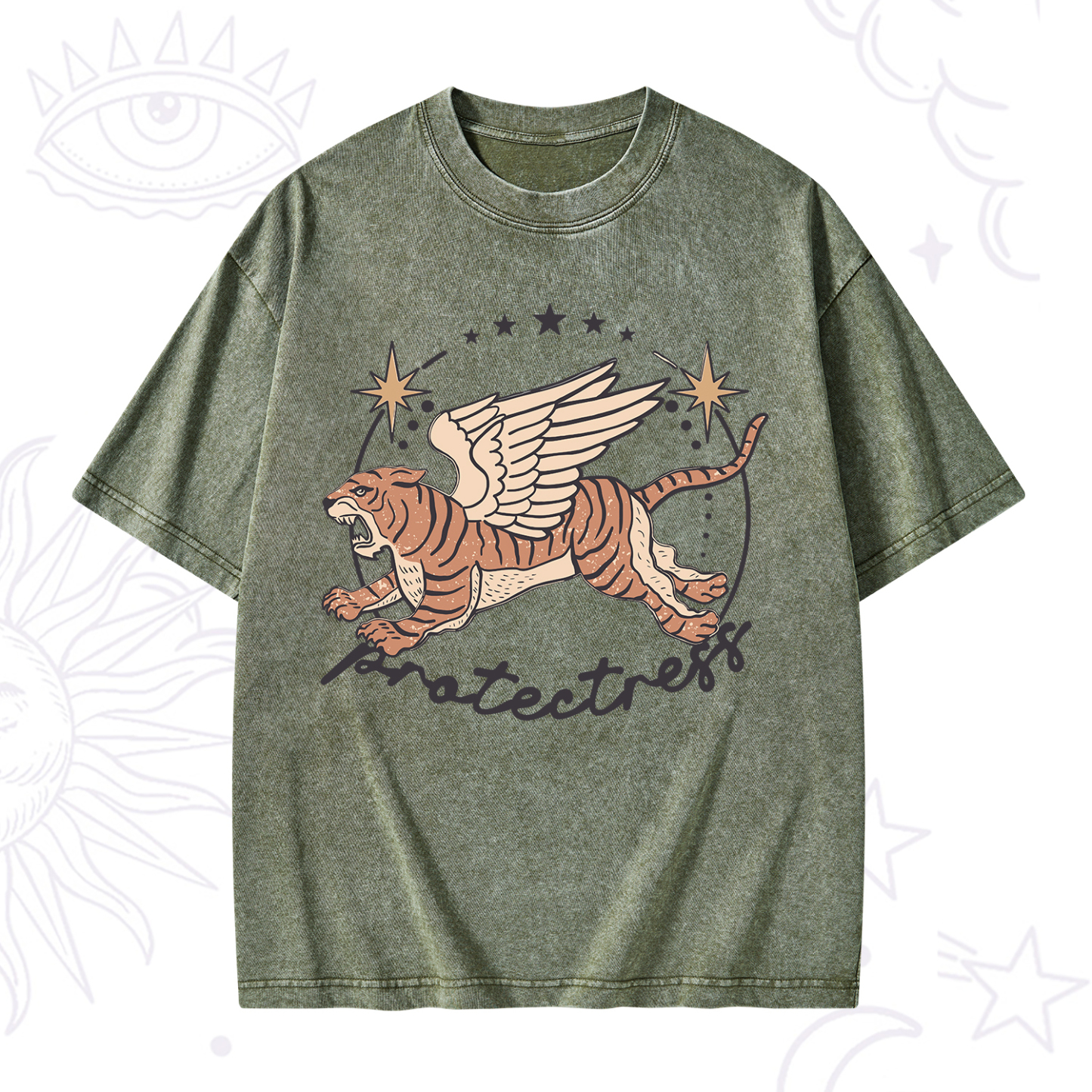 Purplehecate Protectress Washed T-Shirt