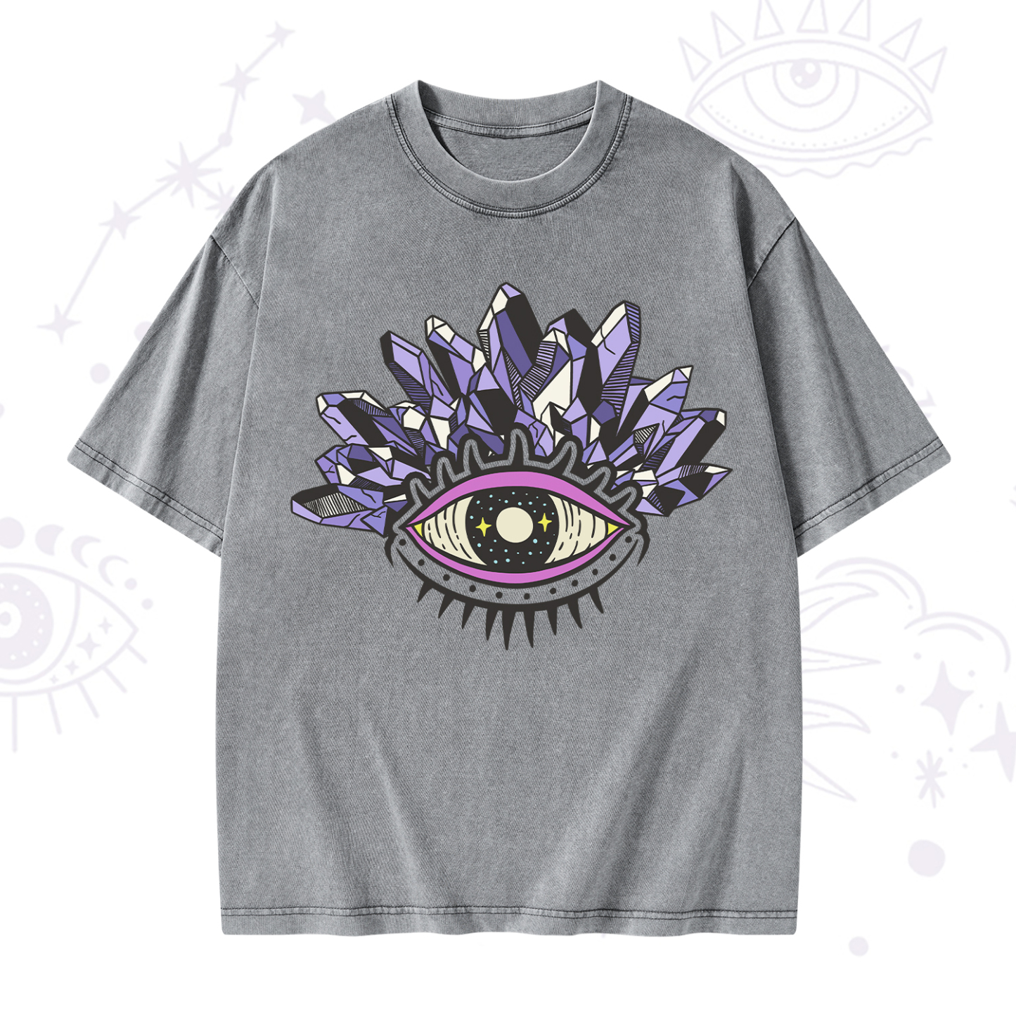 Magic Purplehecate Crystal Eye Washed T-Shirt