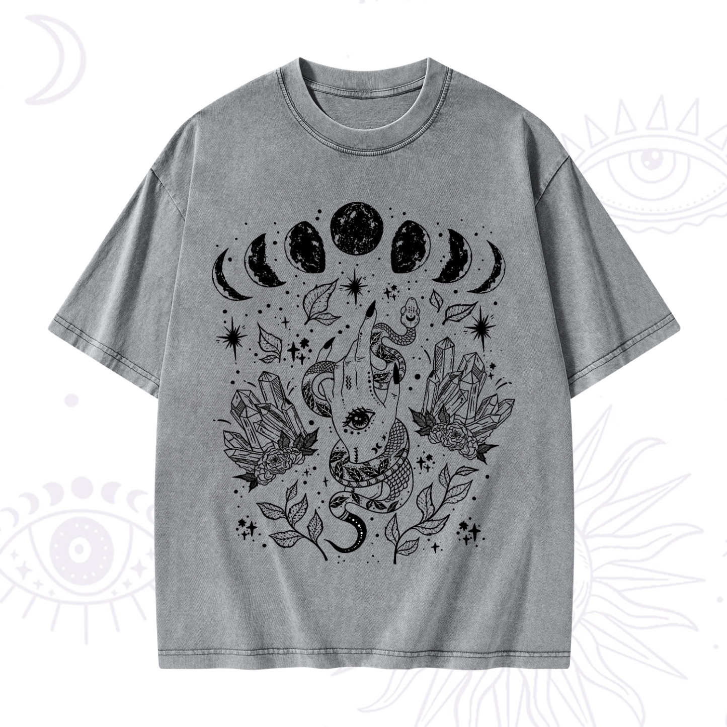 Purplehecate Reach For The Moon Washed T-Shirt