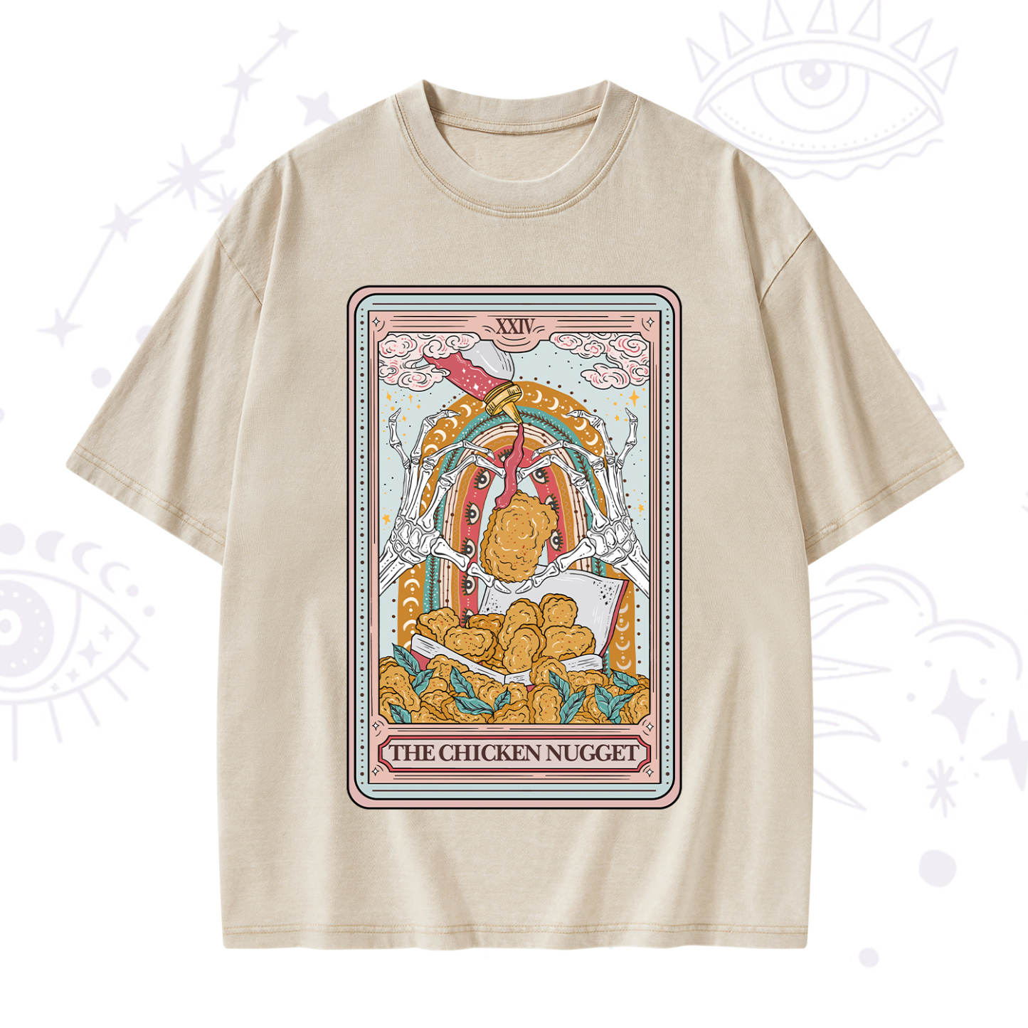 Purplehecate The Chicken Nugget Tarot Washed T-Shirt
