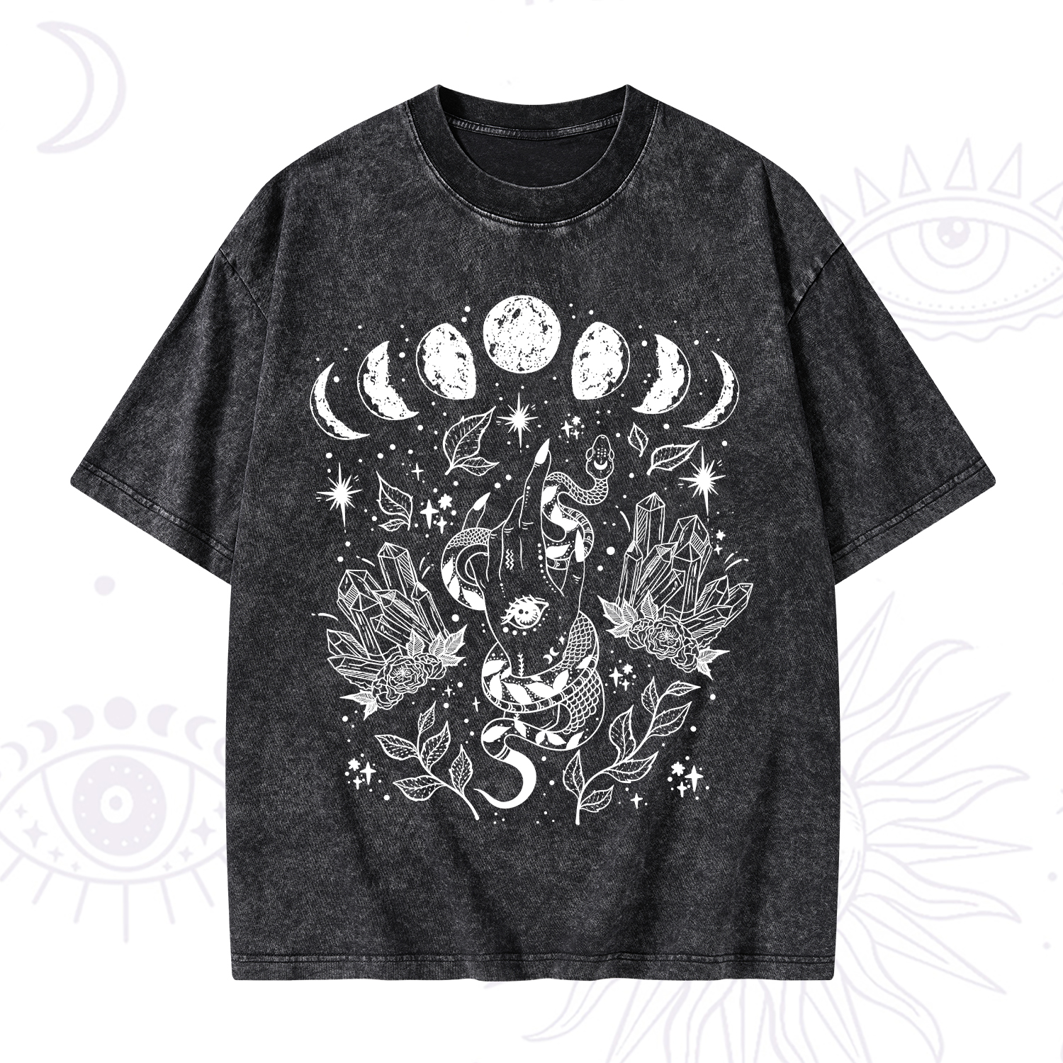 Purplehecate Reach For The Moon Washed T-Shirt