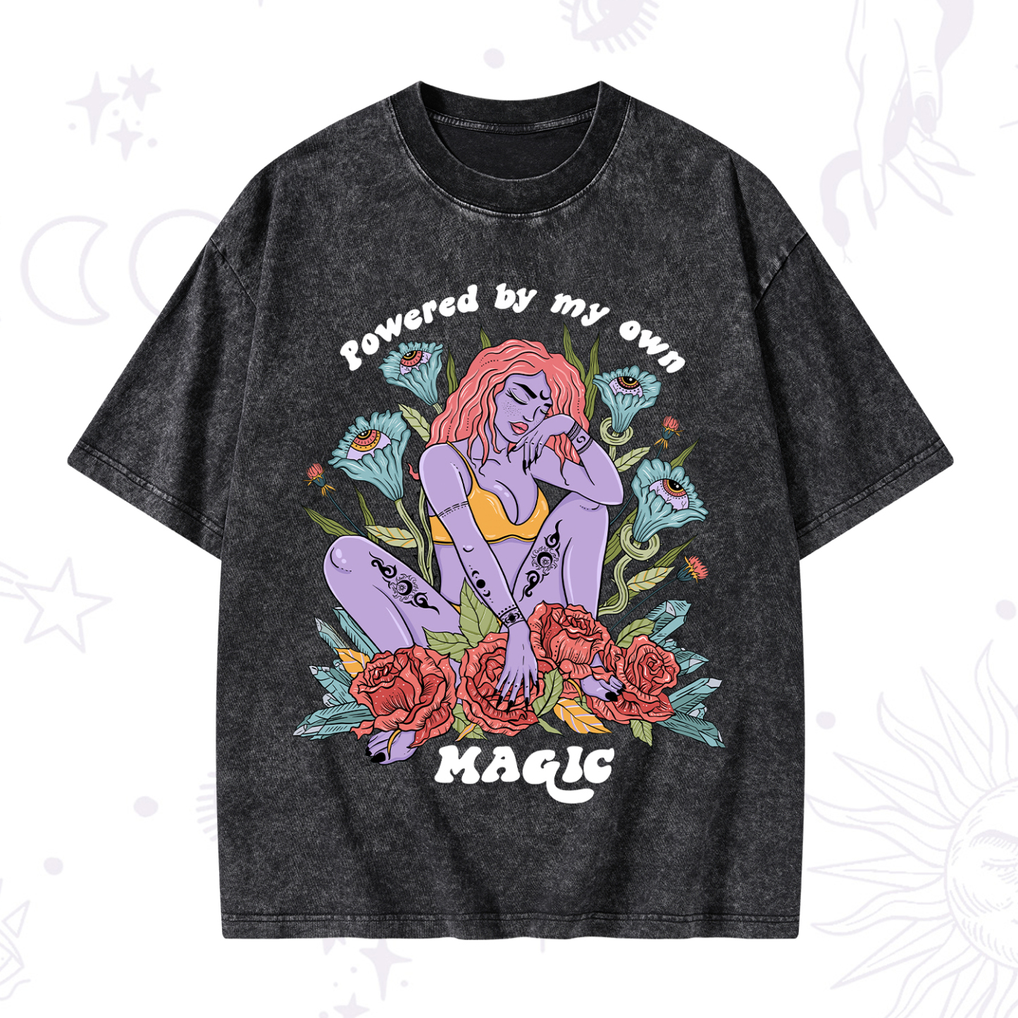 Magic Purplehecate Powered By My Own Magic Washed T-Shirt
