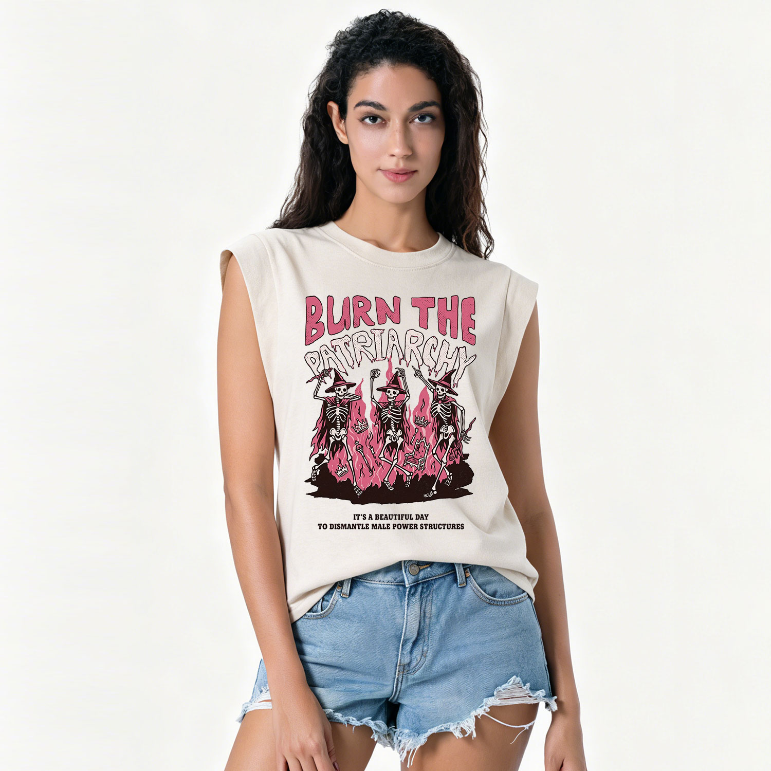 Purplehecate Burn The Patriarchy Vintage Washed Tank