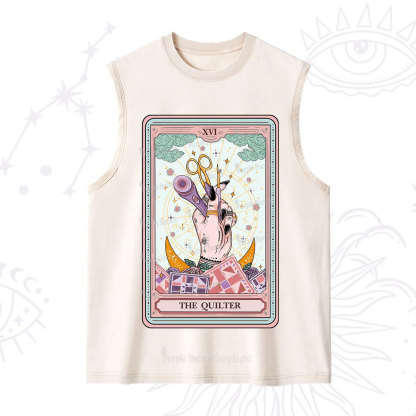 Purplehecate The Quilter Tarot Card Washed Tank