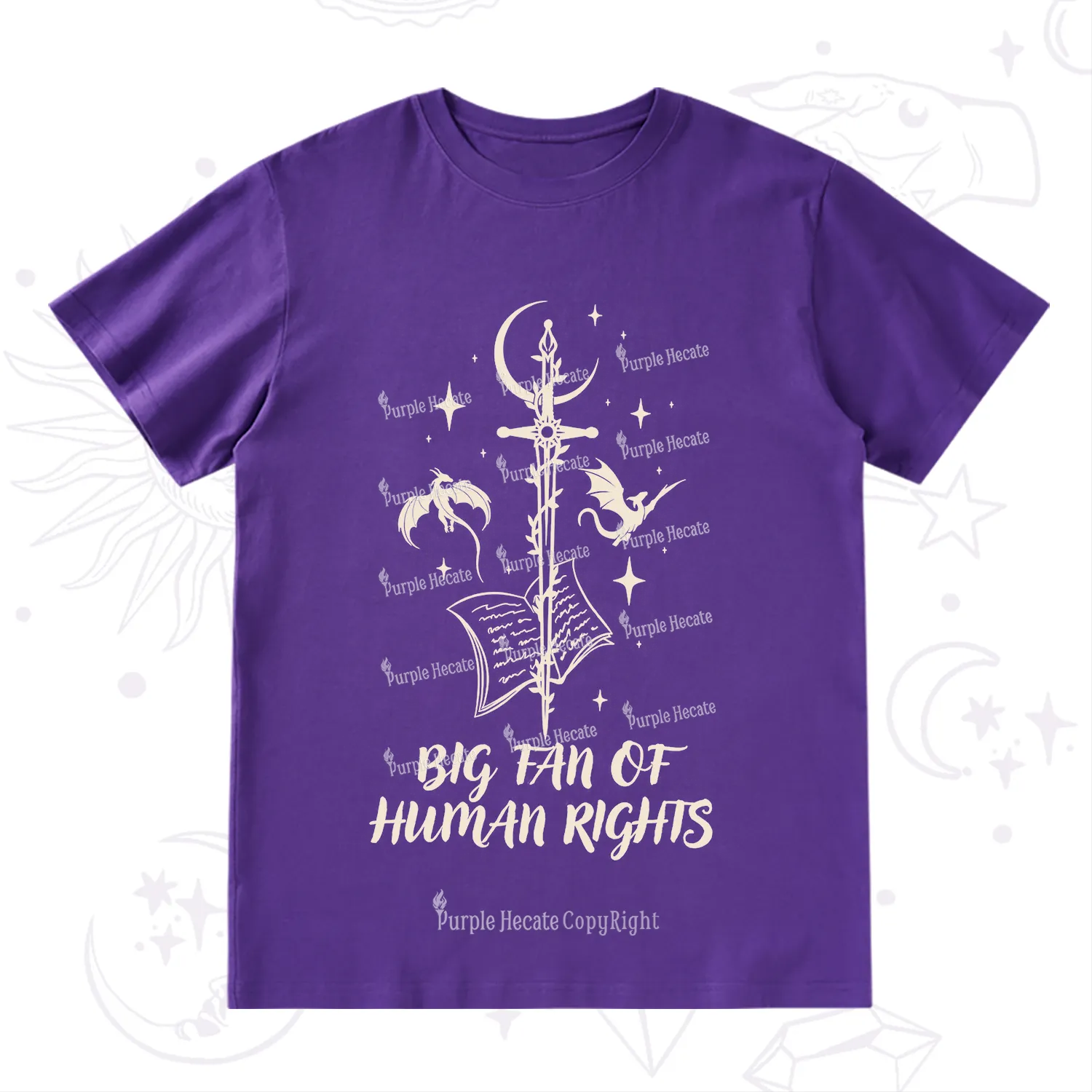 Purplehecate Big Fan Of Human Rights T-Shirt