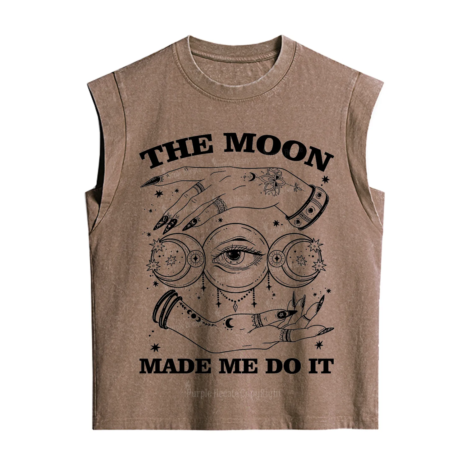 Purplehecate Funny The Moon Made Me Do It Vintage Washed Tank