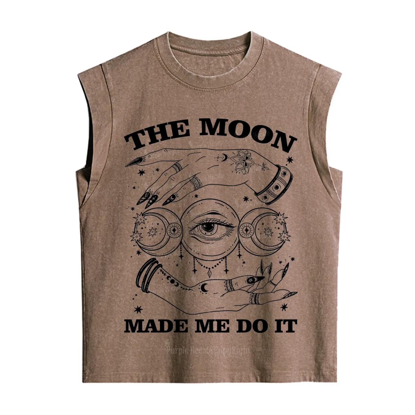 Purplehecate Funny The Moon Made Me Do It Vintage Washed Tank
