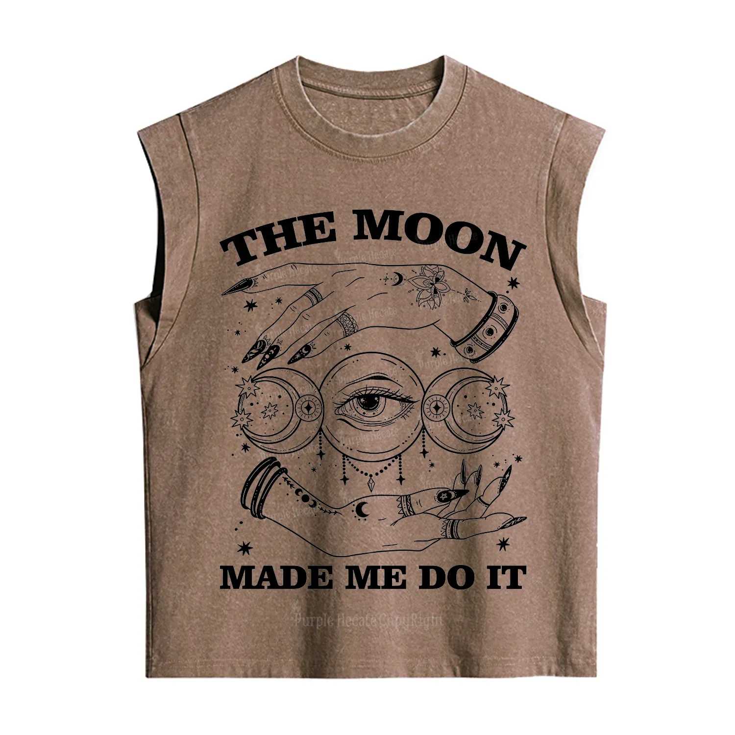 Purplehecate Funny The Moon Made Me Do It Vintage Washed Tank