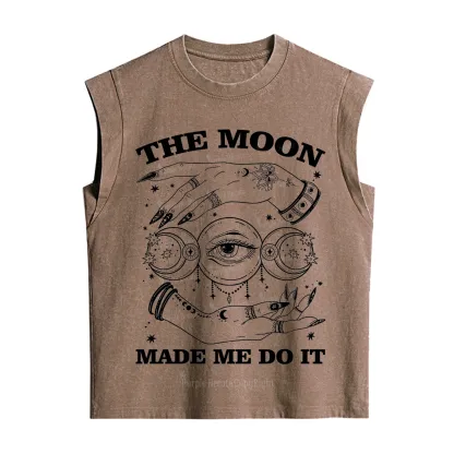 Purplehecate Funny The Moon Made Me Do It Vintage Washed Tank