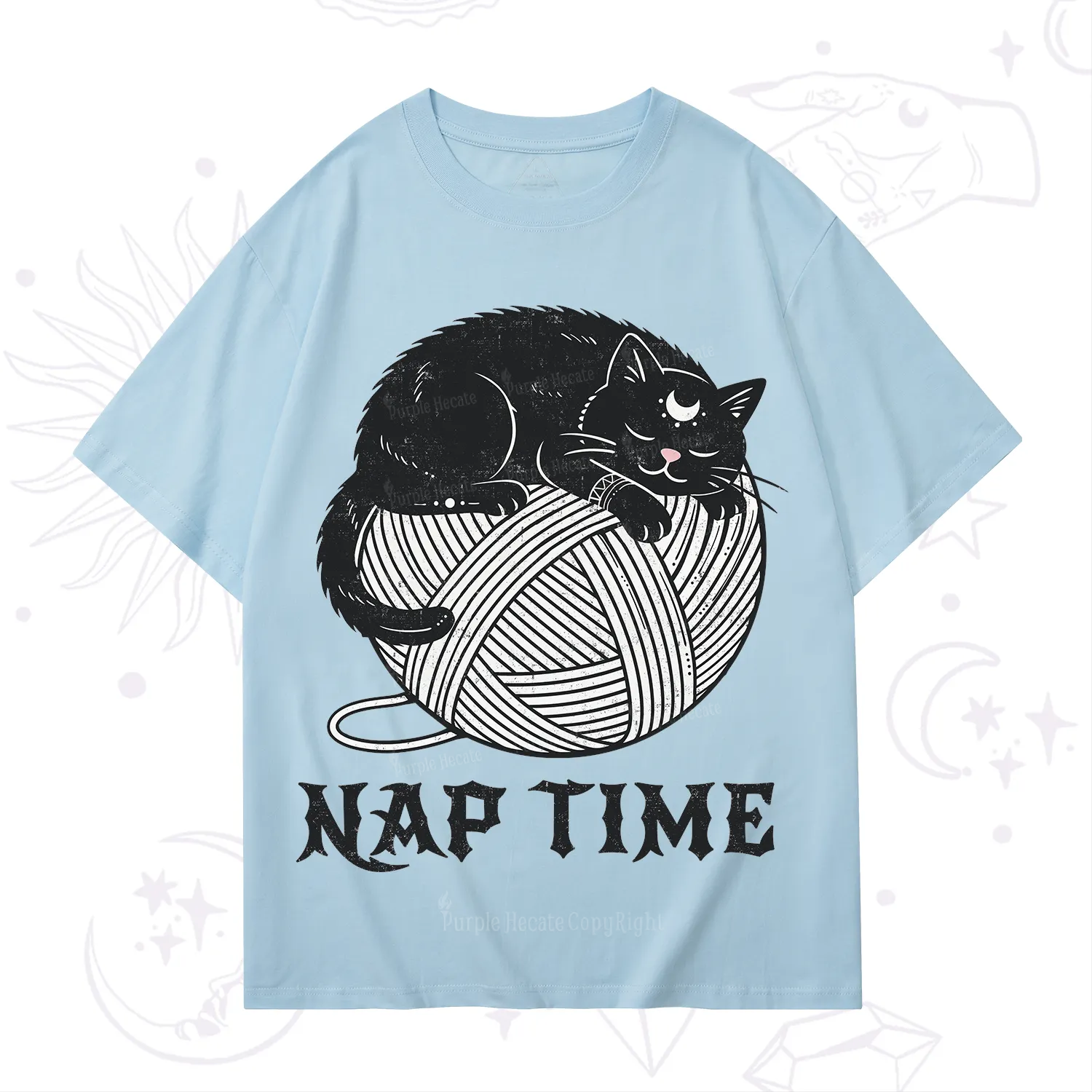 Purplehecate Nap Time Cat T-Shirt
