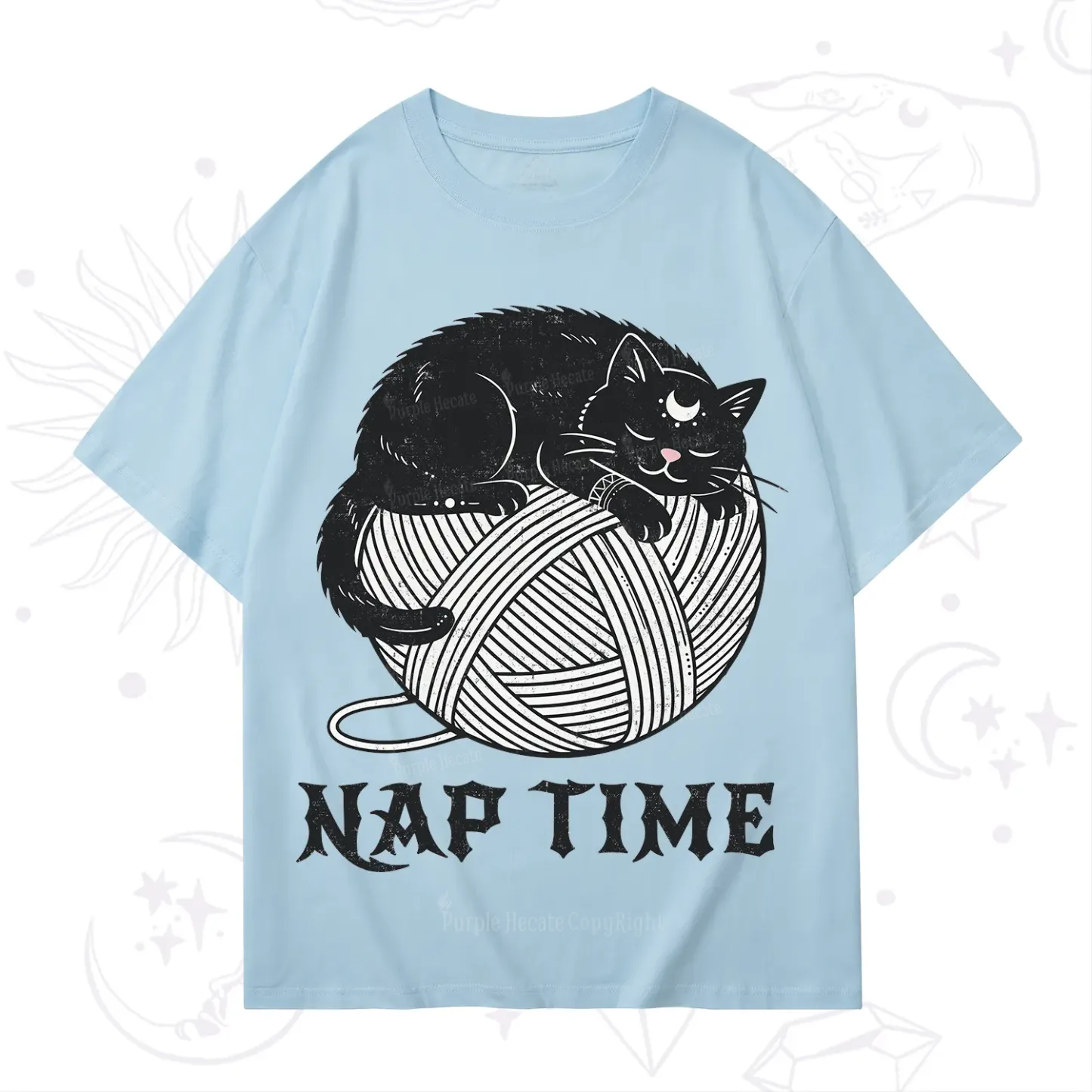Purplehecate Nap Time Cat T-Shirt