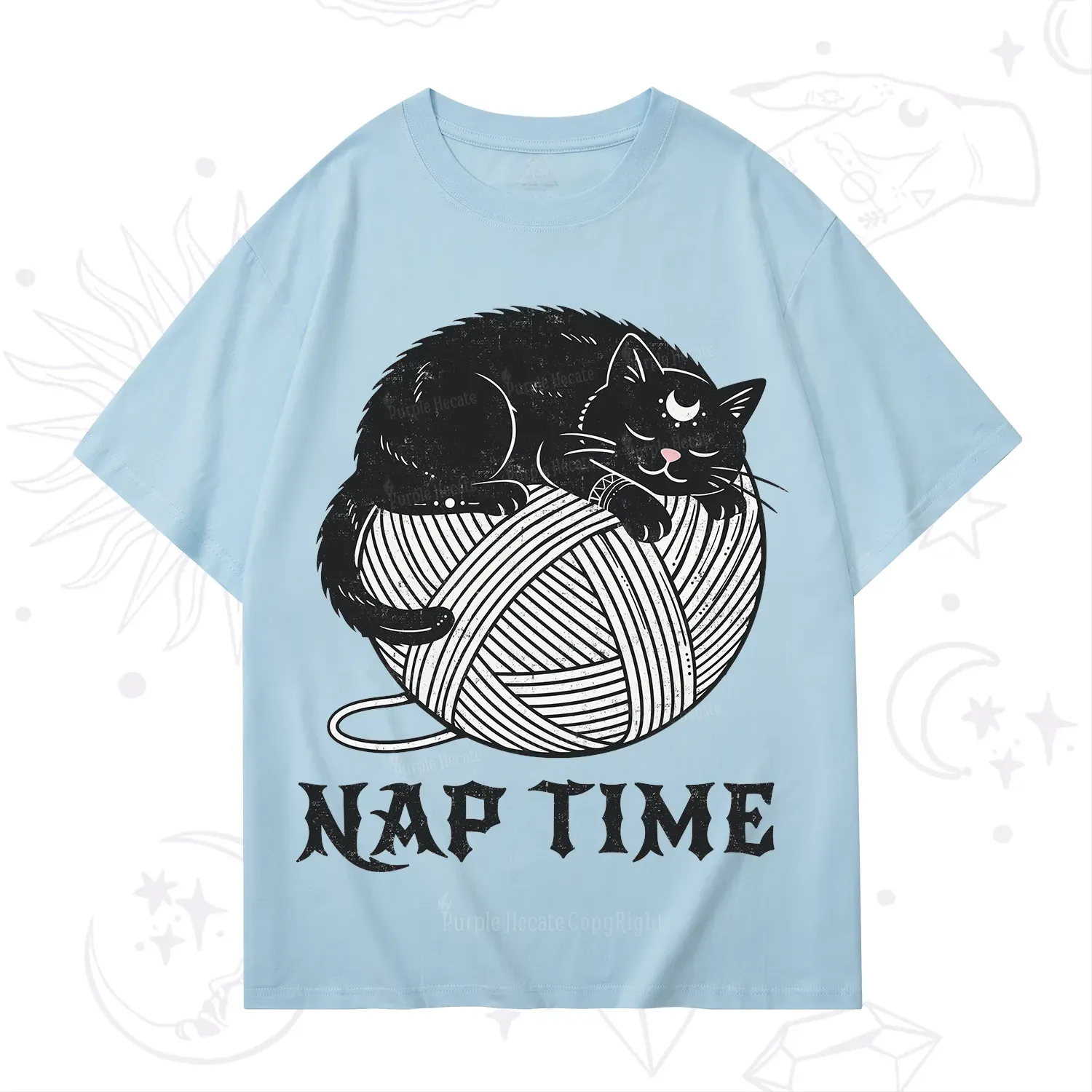 Purplehecate Nap Time Cat T-Shirt