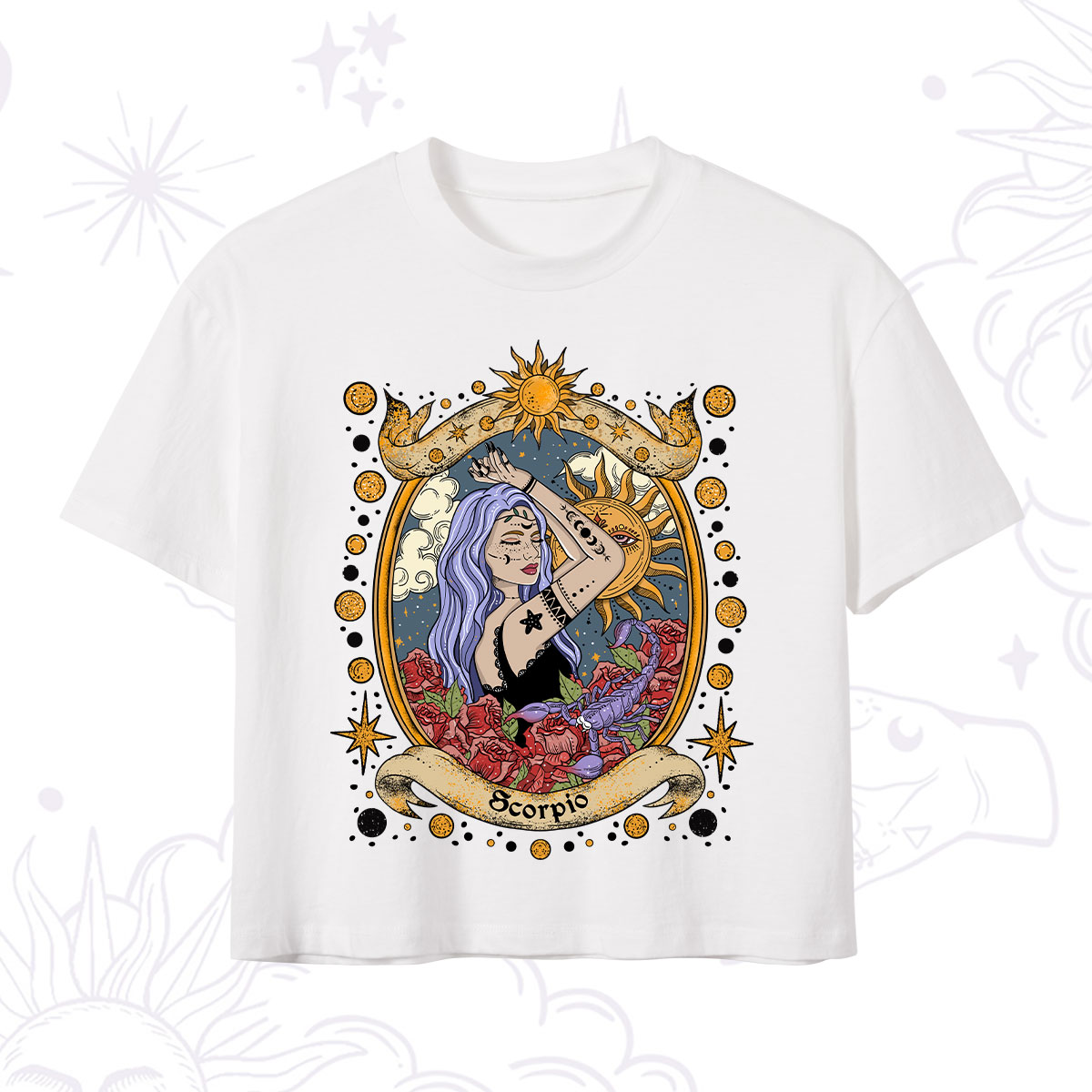 Purplehecate Scorpio Radiance Zodiac Crop T-Shirt 